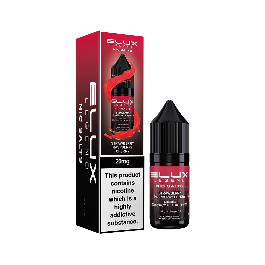 ELUX LEGEND STRAWBERRY RASPBERRY CHERRY NIC SALT E - LIQUID